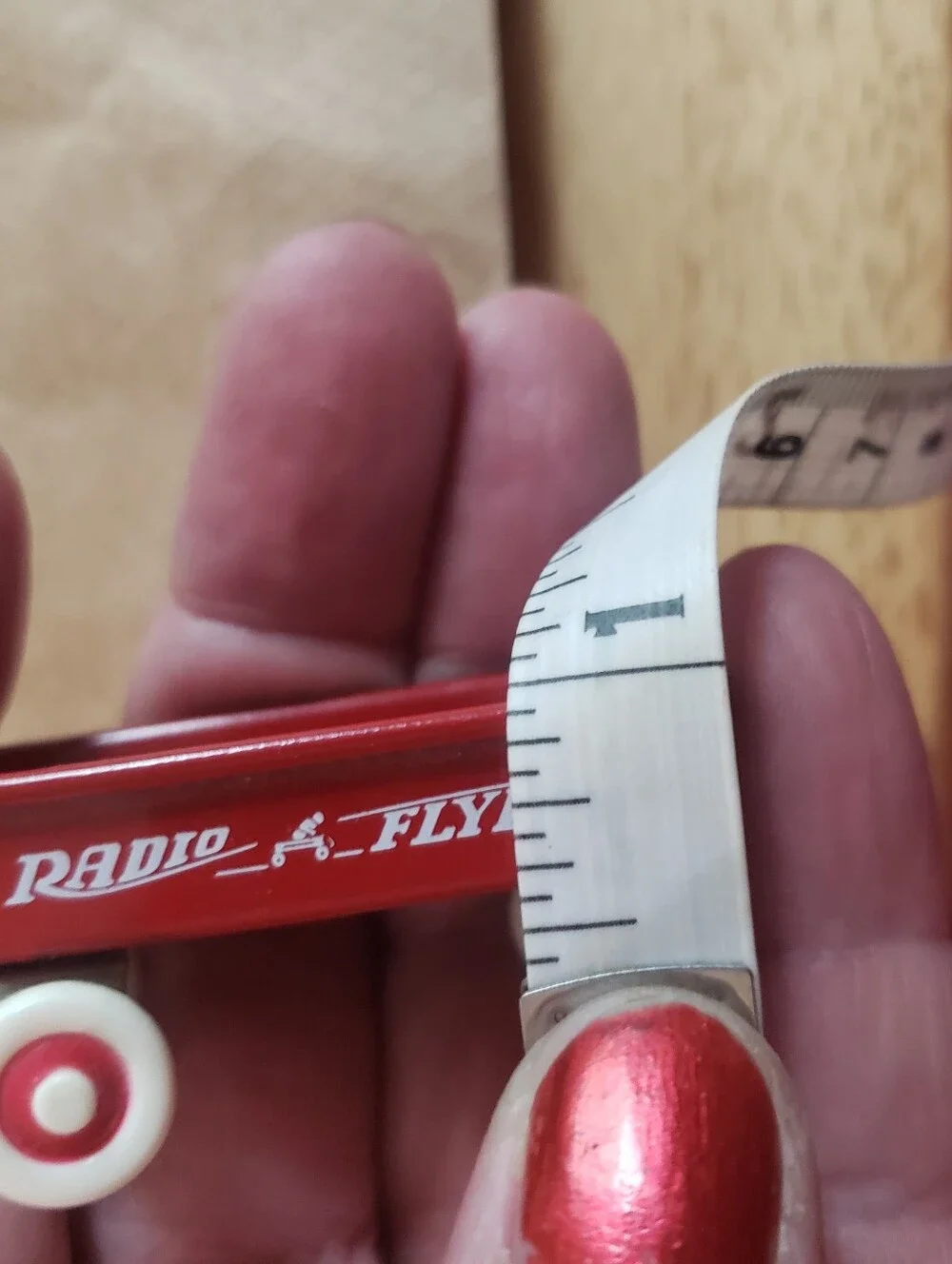 Vintage Red Radio Flyer Metal Wagon  Keychain Wagon Wheels And Handle Move